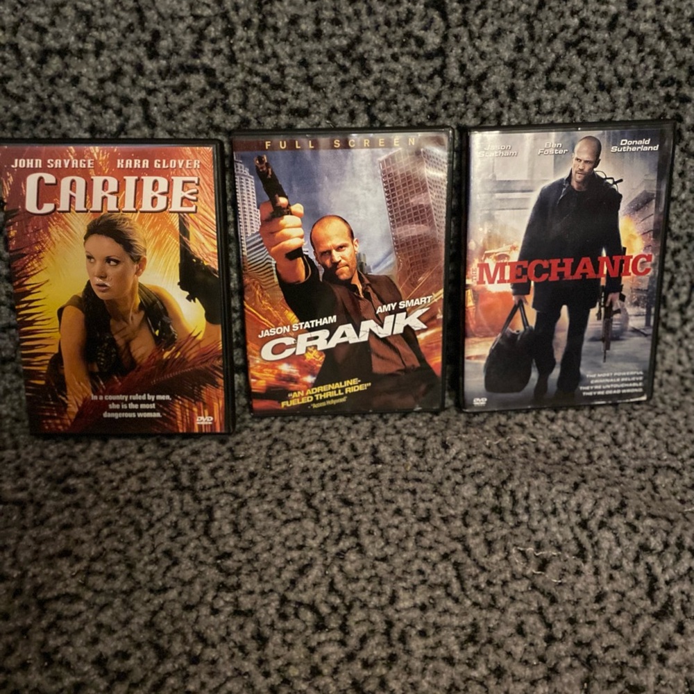 Jason Statham Action DVD Lot - Crank & The Mechanic + Caribe